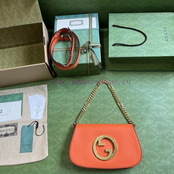 Gucci Underarm bag back detail picture (with full chain) Gucci Blondie interlocking light pi x0hx1ril - Image 10