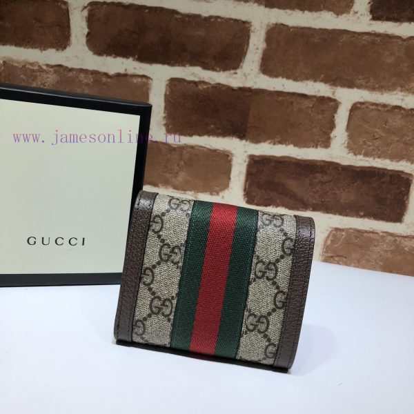 Gucci Women's short clip new product quality, goods, actual shooting model number 523174 bro bnu1nsz3 - Image 3