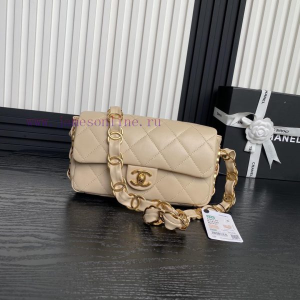 Chanel Bag  Chanel ? 24K advanced feeling AS5176 armpit bag double C thick chain: sheepskin 5ohpijed