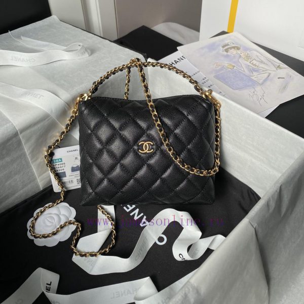 Chanel Bag  Chanel ?  24A small hobo handle model A4066 particle calf leather with metal wea beqykbdl