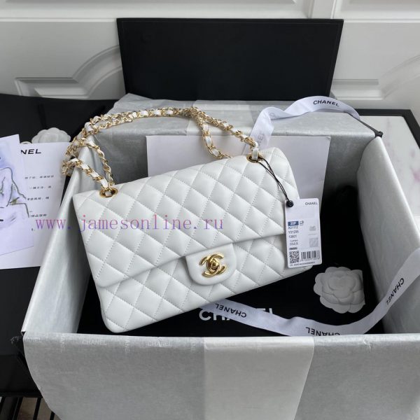 Chanel Bag White | French high-end customized product Chanel Classic Flap Bag A01112 interpr oohy9zzg