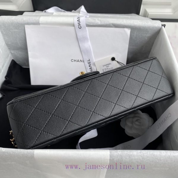 Chanel Bag   ↘️ The high-end French custom-made Chanel Classic Flap Bag A01112 caviar embodi t483uzxj - Image 7
