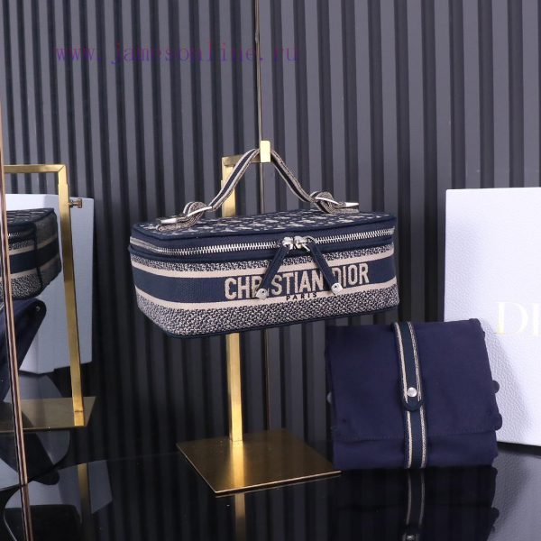 Original grade small embroidered makeup bagThe Dior. r Oblique vintage makeup bag/handbag fe 341ywfd4