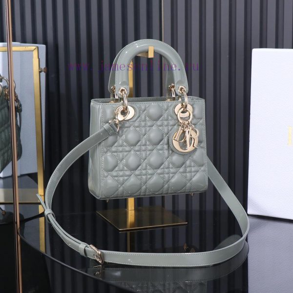 Lady Dior's four grid rock lime patent leather, classic Diana handbag embodies Dior's profou xsdvheqg