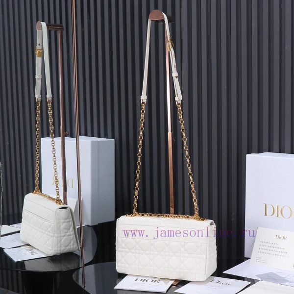 Dior Caro Original Grade White Medium HandbagM9242Dior's new chain bag is stunning, meticulo n0itsf5a - Image 5