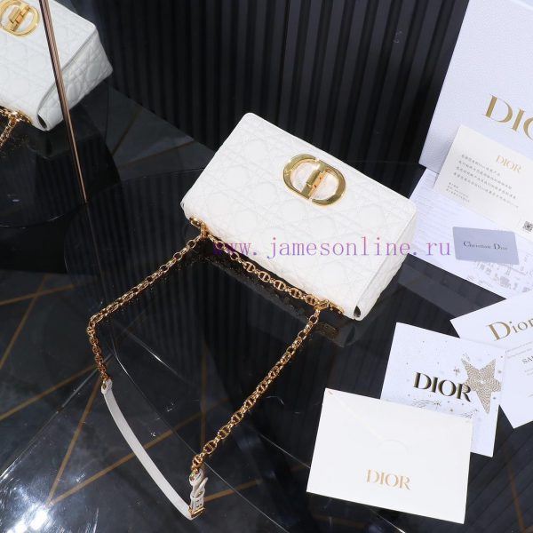 Dior Caro Original Grade White Medium HandbagM9242Dior's new chain bag is stunning, meticulo n0itsf5a - Image 8