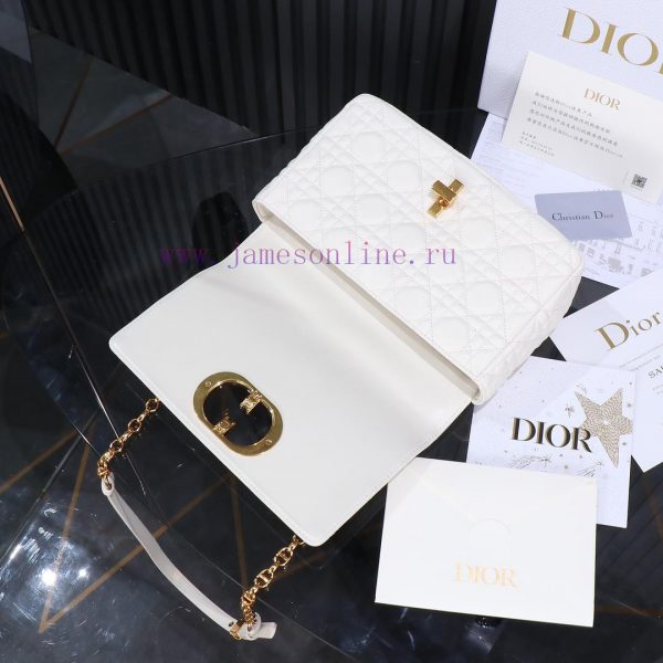 Dior Caro Original Grade White Medium HandbagM9242Dior's new chain bag is stunning, meticulo n0itsf5a - Image 10