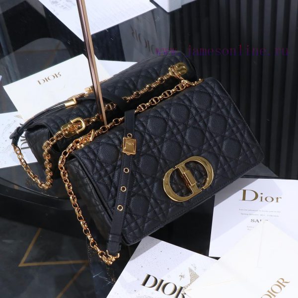 Dior Caro Original Grade Black Medium HandbagM9242Dior's new chain bag is stunning, meticulo c4e5ipm8