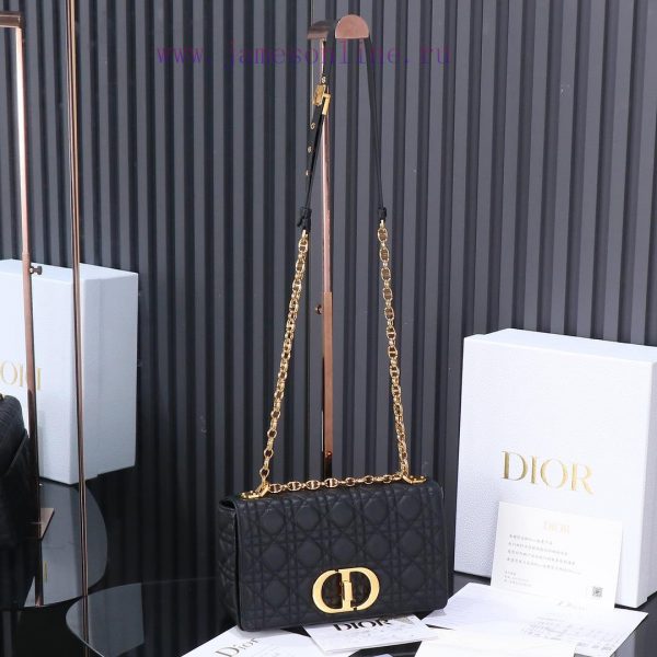 Dior Caro Original Grade Black Medium HandbagM9242Dior's new chain bag is stunning, meticulo c4e5ipm8 - Image 3