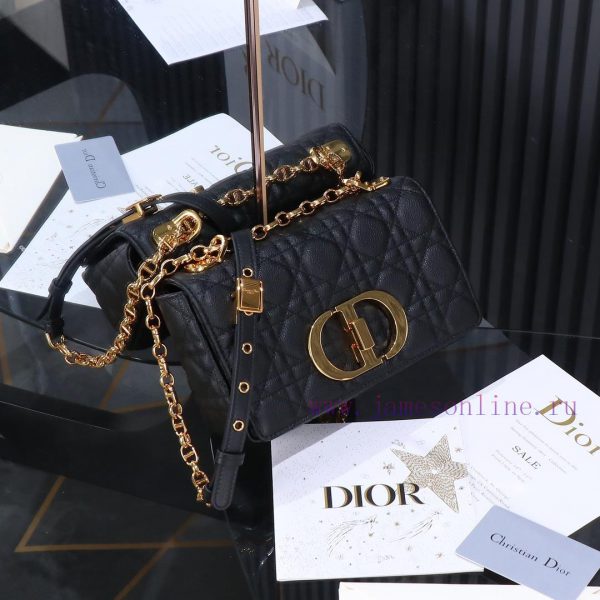 Dior Caro Original Grade Black Small HandbagM9241Dior's new chain bag is stunning, meticulou stjvpjux