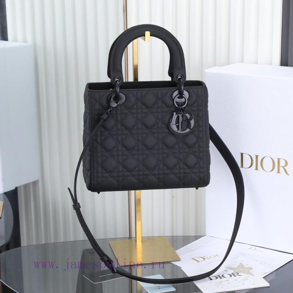 Dior Diana Original Factory Grade Five Grid Matte BlackSheep tendon velvet leather, spring c x5ggygw0