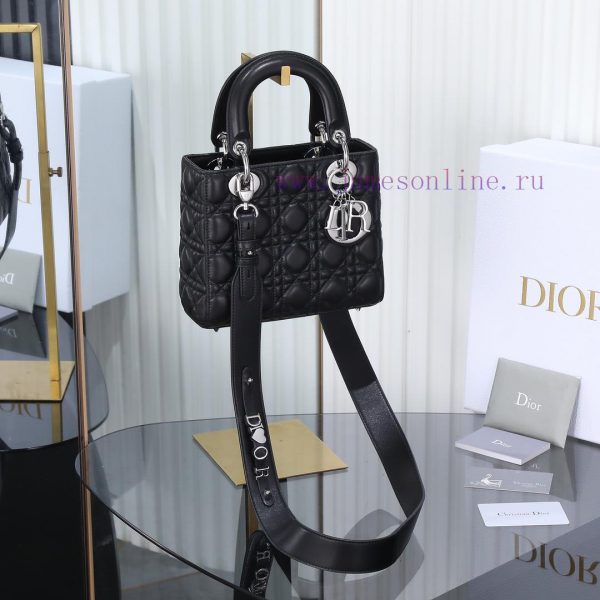 The Lady Dior four grid black silver buckle and classic Diana handbag embody Dior's profound zqropw54