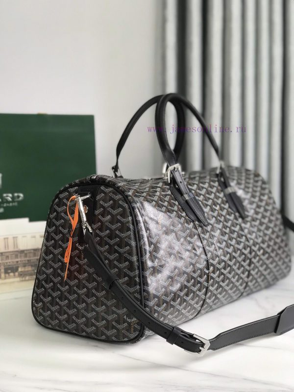 ? The Boston45 travel bag is made of Goyardine cotton linen canvas and Servon calf leather, la8rmhgp - Image 3