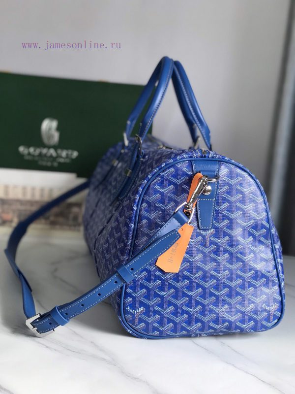 ? The Boston45 travel bag is made of Goyardine cotton linen canvas and Servon calf leather, p78f3blq - Image 3