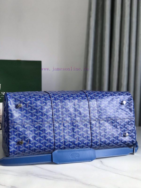 ? The Boston45 travel bag is made of Goyardine cotton linen canvas and Servon calf leather, p78f3blq - Image 5