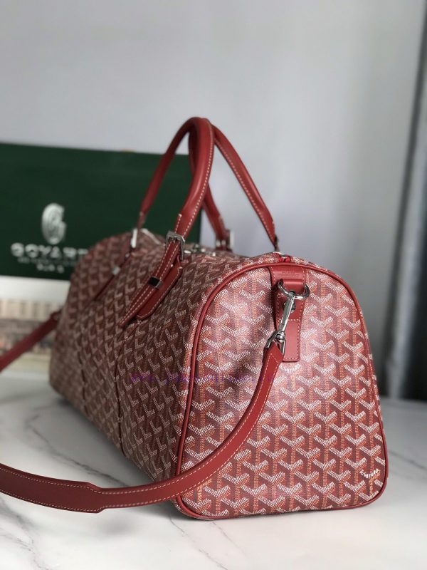 ? The Boston45 travel bag is made of Goyardine cotton linen canvas and Servon calf leather, lz4lzq74 - Image 3