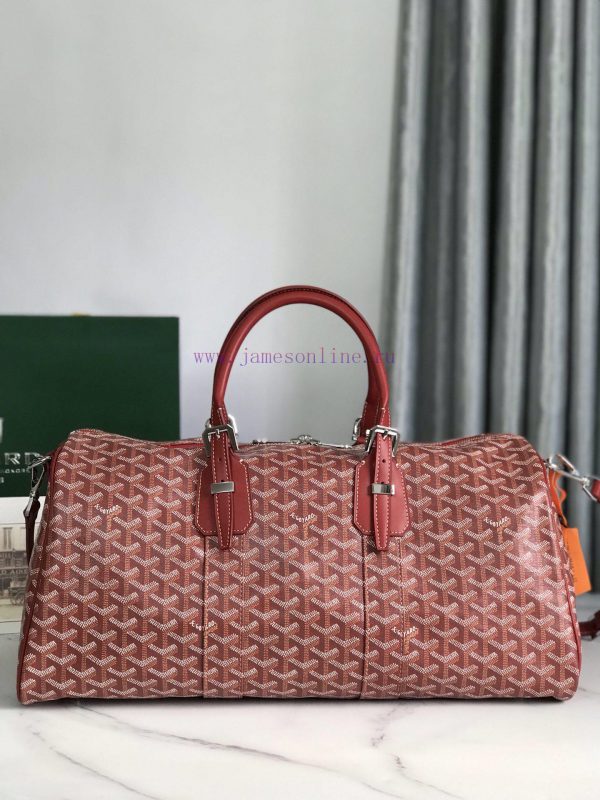 ? The Boston45 travel bag is made of Goyardine cotton linen canvas and Servon calf leather, lz4lzq74 - Image 4