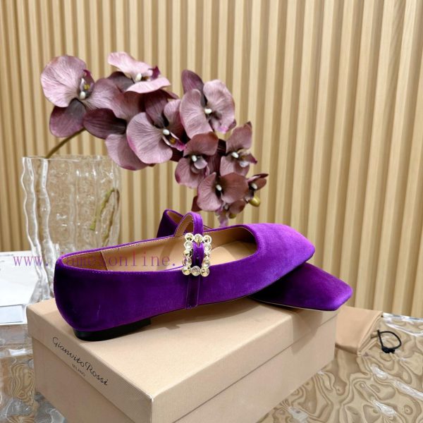 Gianvit Ross 2024 Early Spring Synchronized New Mary Jane Velvet Single Shoe is a delicate ywpoebaxg - Image 8