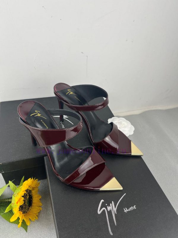 Giuseppe ZanottiSelected black imitation patent leather synthetic fabric with modern light ad332a8nn - Image 5