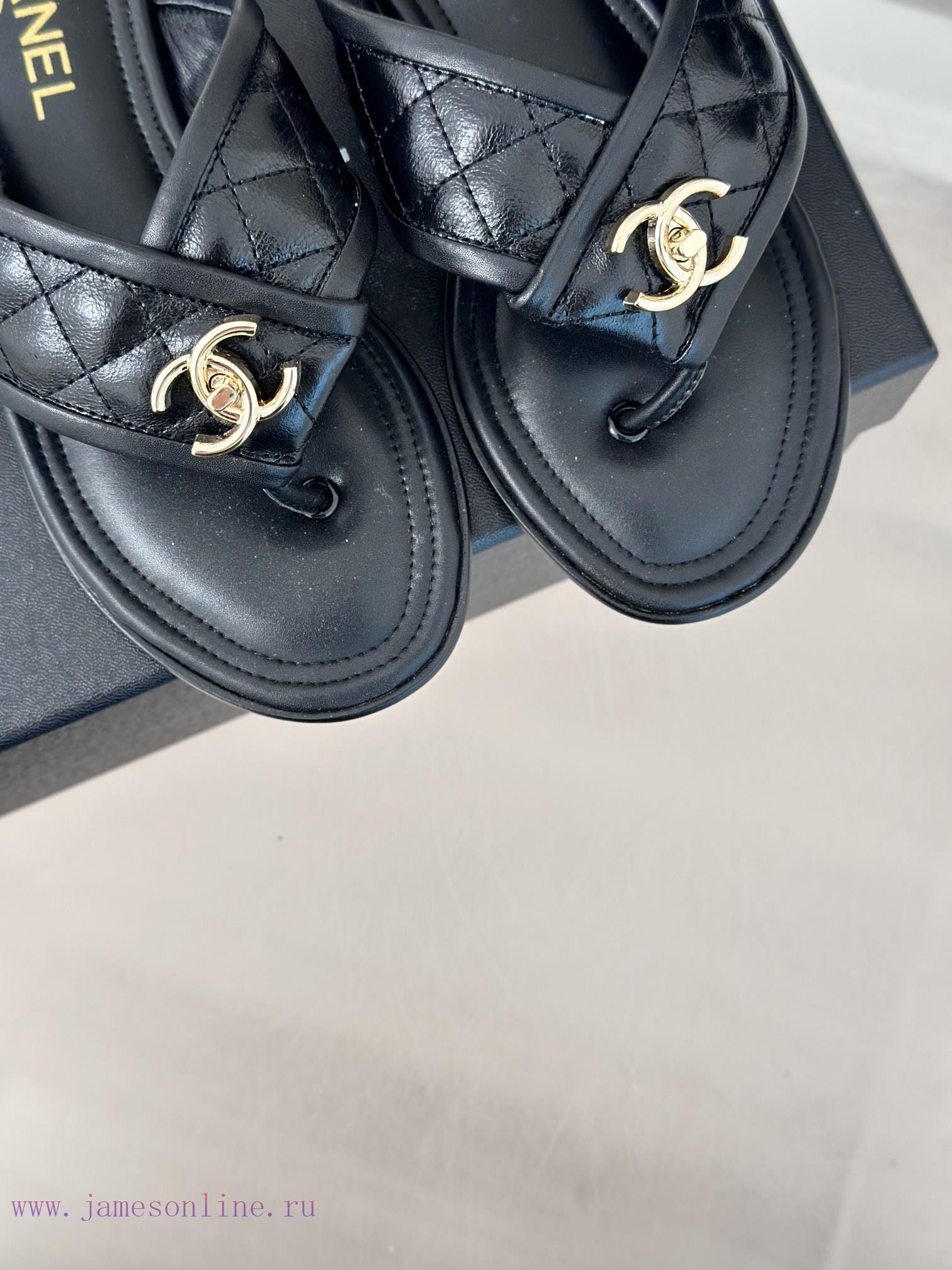 Chanel | 24P Spring/Summer New ProductsDouble C diamond grid clip on flip flopsSummer flip fkom9ck04 - Image 8