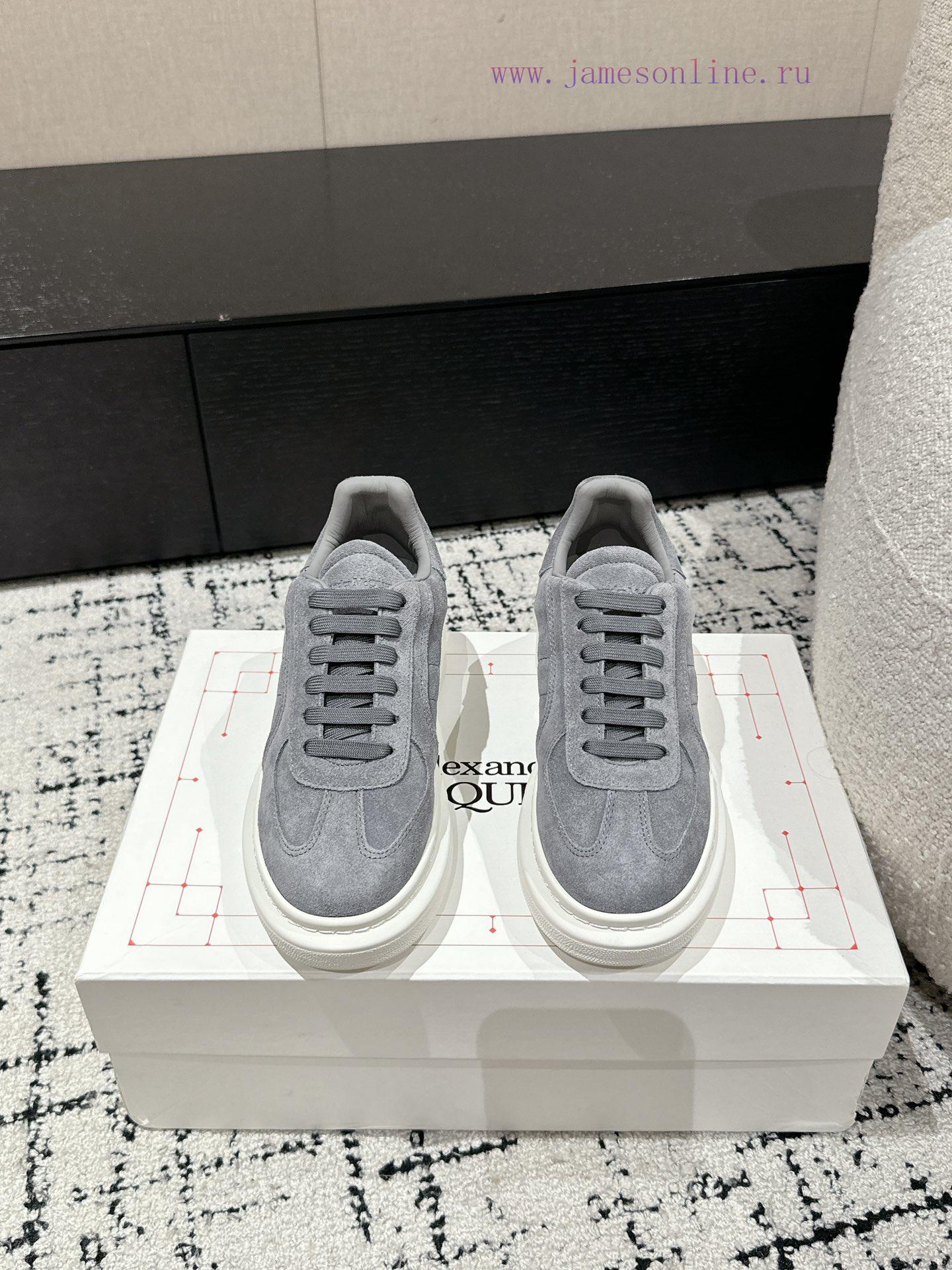 Top tierAIexanderMcQueen 24/Latest Couple Thick Bottom Casual White ShoesOriginal developmentrhwsyjl - Image 2