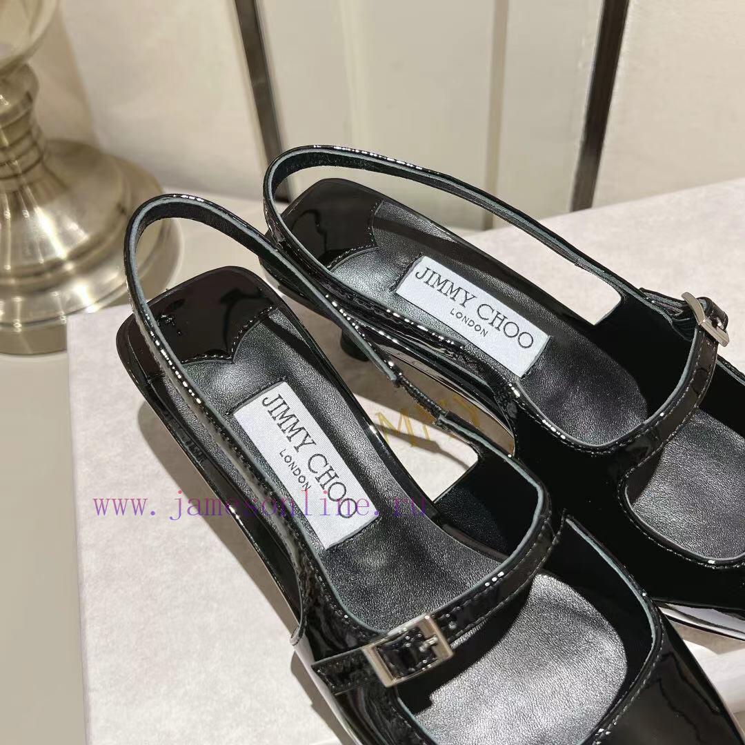 Jimmy Coo's new letter series single shoe sandalsColor Silver Black Naked◽ Original soft patqwf2krol - Image 8