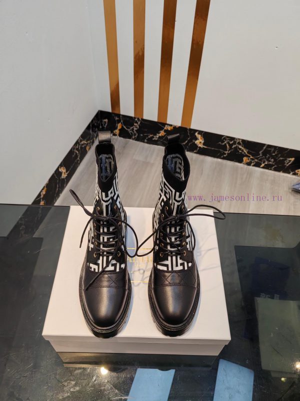 Out Balmain 2023fw Autumn/Winter New Knitted Elastic Martin Boots Overseas Order Original, 16xxlwtr4