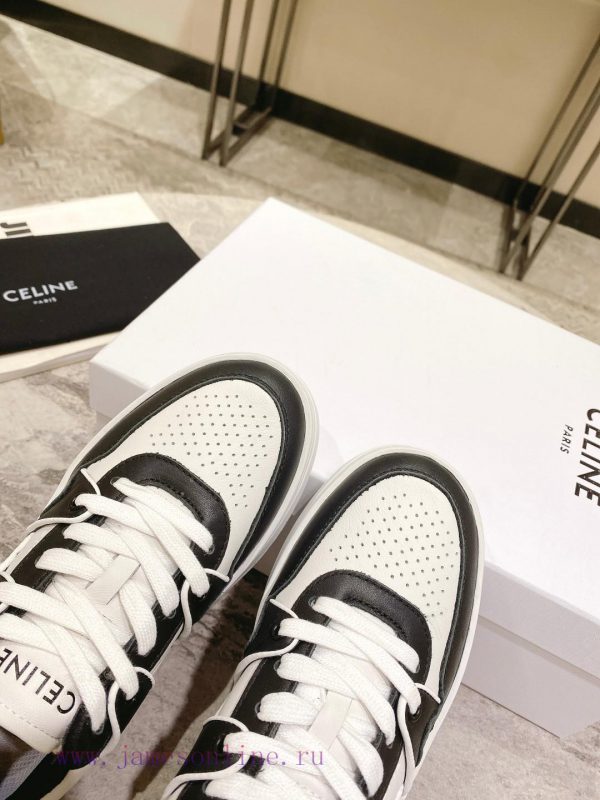 Top versionCeline's new autumn and winter color blocked sports shoes with thick soles and he370881d4 - Image 10