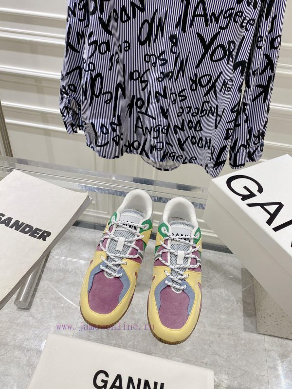 -- New Product Arrives -- GANNI Yang Mi's Same Style Color blocked Retro German Training Sho699k4gki