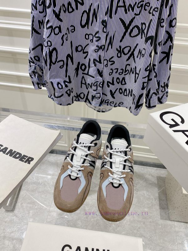 -- New Product Arrives -- GANNI Yang Mi's Same Style Color blocked Retro German Training Shofjahmjy1