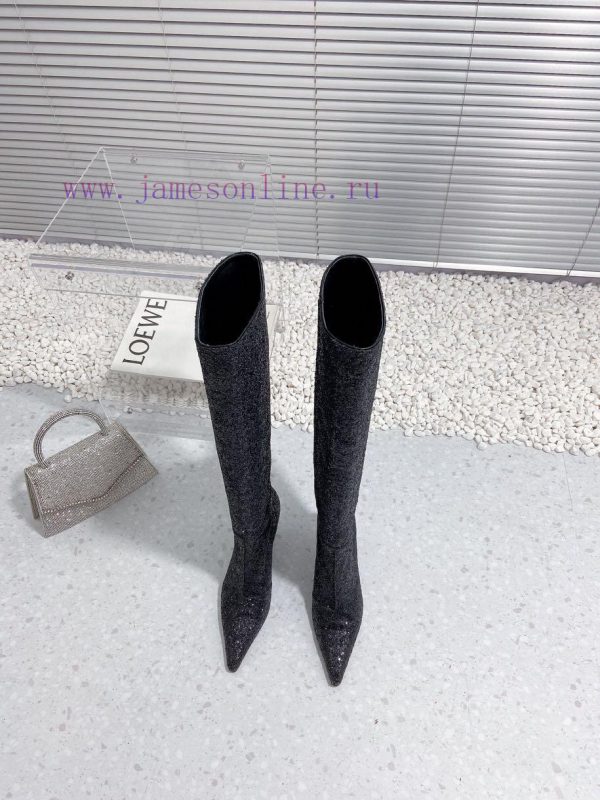 Alexandre Wang | Alexander King 23S Autumn/WinterNew sequined sexy pointed high-heeled boots11grql2s