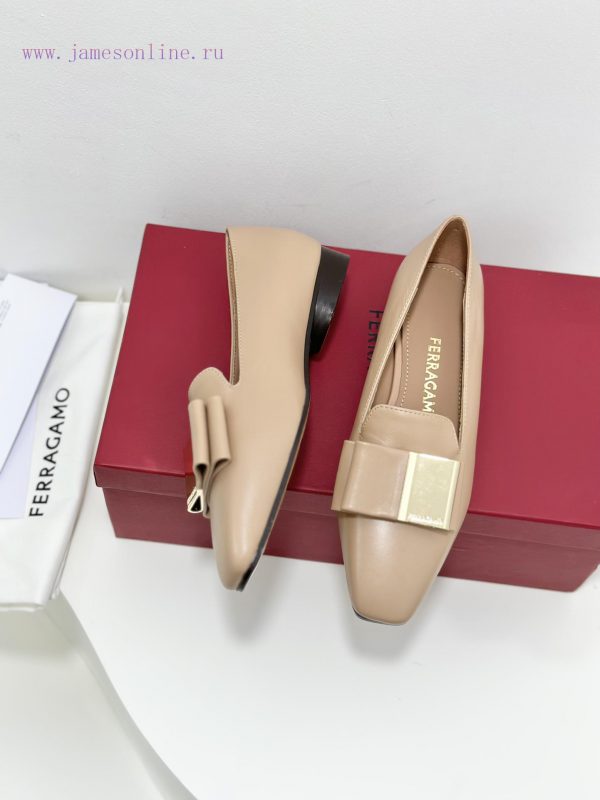 SF salvatore Ferraga * o ️ Ferra * Mu Shuang Butterfly Bow Cylindrical Thick Heel High Heel ymwd9kuf - Image 7