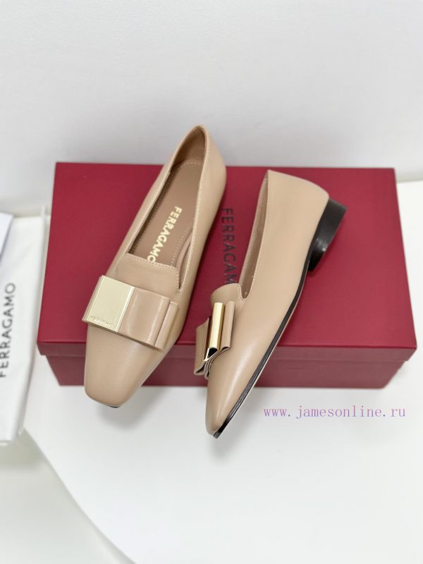 SF salvatore Ferraga * o ️ Ferra * Mu Shuang Butterfly Bow Cylindrical Thick Heel High Heel ymwd9kuf - Image 8