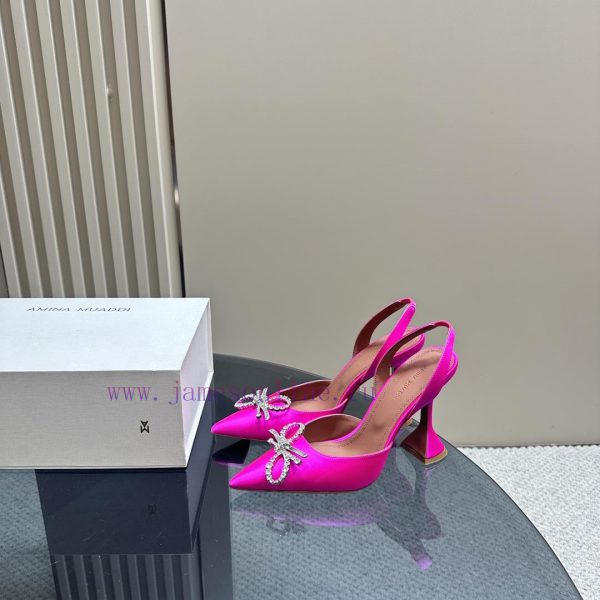 Amina Muaddi Sparkling Diamond Bow Beautiful Fashion ShoesAuthentic 11 Remastered Top Qualite8ldkwg6