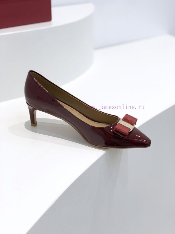 Top tierSF salvatore Ferraga * o Ferrera * Mubu buckle pointed shallow mouth patent leather gv1u2af5 - Image 5