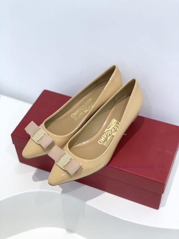 Top tierSF salvatore Ferraga * o Fei * Mubu buckle pointed shallow mouth patent leather singi89ks3jk - Image 8