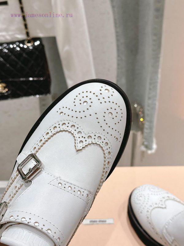 ?????? Miu Miu's new thick soled Block leather shoesSelected imported polished cowhide matertpeo3dem - Image 7