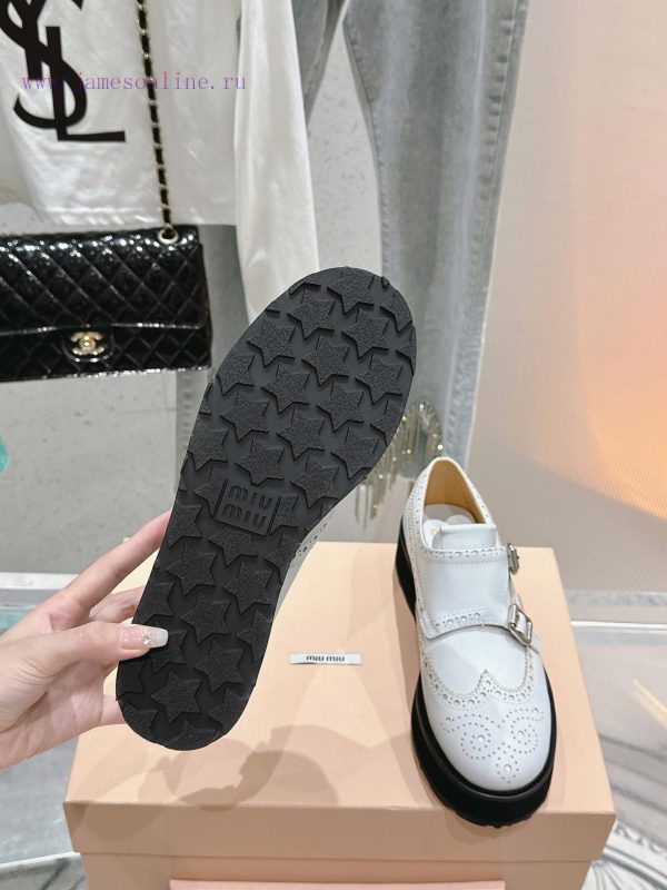 ?????? Miu Miu's new thick soled Block leather shoesSelected imported polished cowhide matertpeo3dem - Image 10