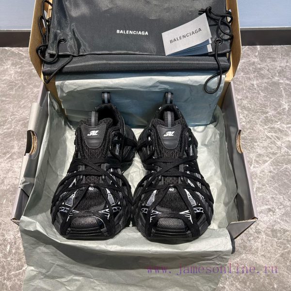 Top Balenciaga Balenciaga Strap 3xl Spider Man ️ Web Old Strap Low Top Dad Shoes Black and W572uaqir - Image 5