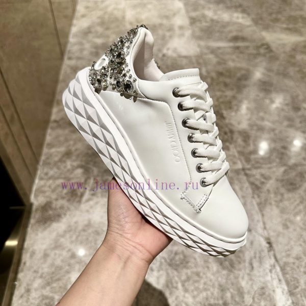 2024 new Jimmy Zhou JIMMY CHOO, released, original large sole casual white shoes, adopting t8j3z6qql