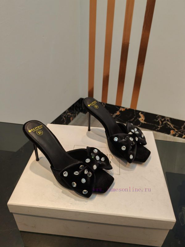 Out, ??? * ??? Balman 2024 Spring/Summer Fashion Show Original Korean Velvet Diamond High Hecgyw2y8z - Image 3