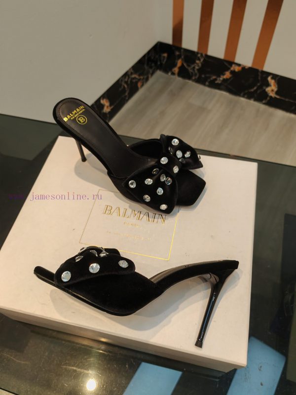 Out, ??? * ??? Balman 2024 Spring/Summer Fashion Show Original Korean Velvet Diamond High Hecgyw2y8z - Image 5