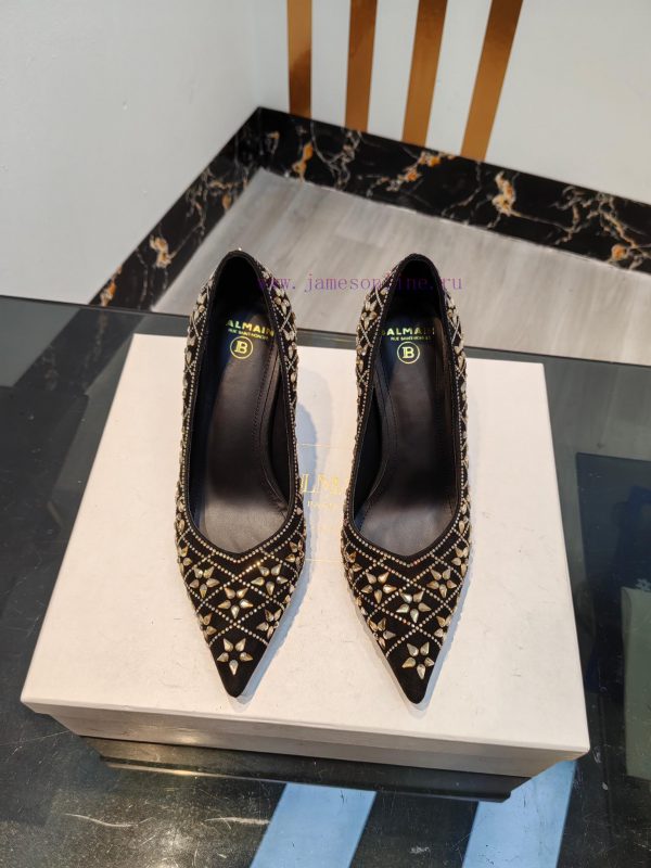 Out, ??? * ??? Balmain 2024 Spring/Summer Fashion Show Original Water Diamond High Heels Sin5qcuabuo