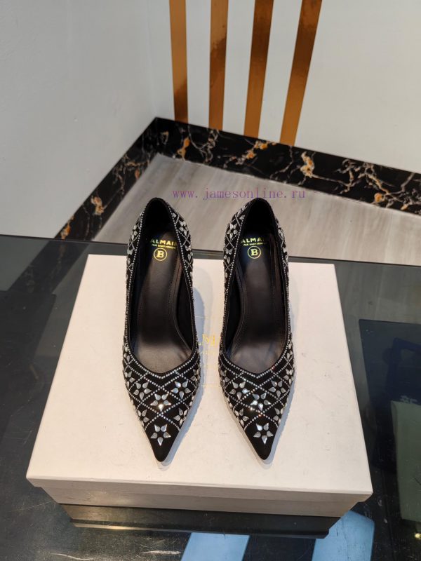 Out, ??? * ??? Balmain 2024 Spring/Summer Fashion Show Original Water Diamond High Heels Sinoe9yxsgr