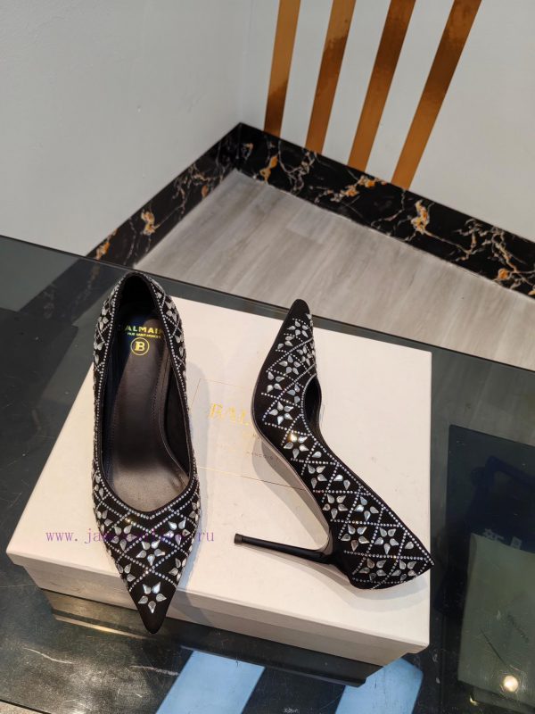 Out, ??? * ??? Balmain 2024 Spring/Summer Fashion Show Original Water Diamond High Heels Sinoe9yxsgr - Image 8