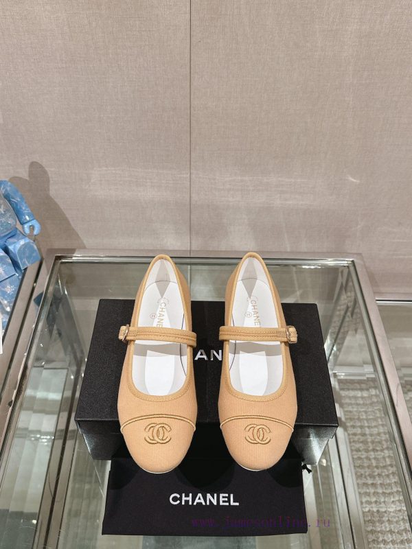 -24Ss Spring/Summer New Chanel Striped Cloth Mary Jane Single ShoesThis striped cloth Mary Jcrlir7qt