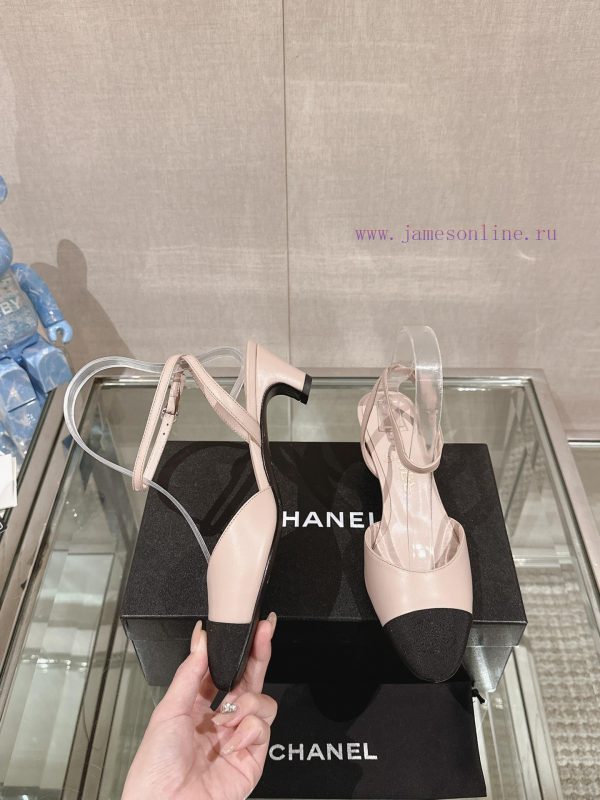 -24Ss spring/summer new Chanel kitten heel with buckle strap sandalsI really don't have any 8omei1hb - Image 4