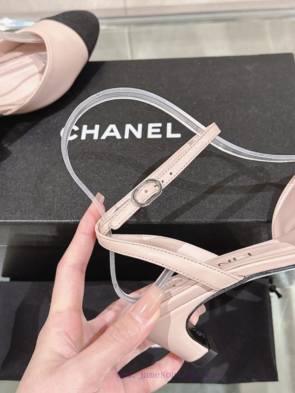 -24Ss spring/summer new Chanel kitten heel with buckle strap sandalsI really don't have any 8omei1hb - Image 9