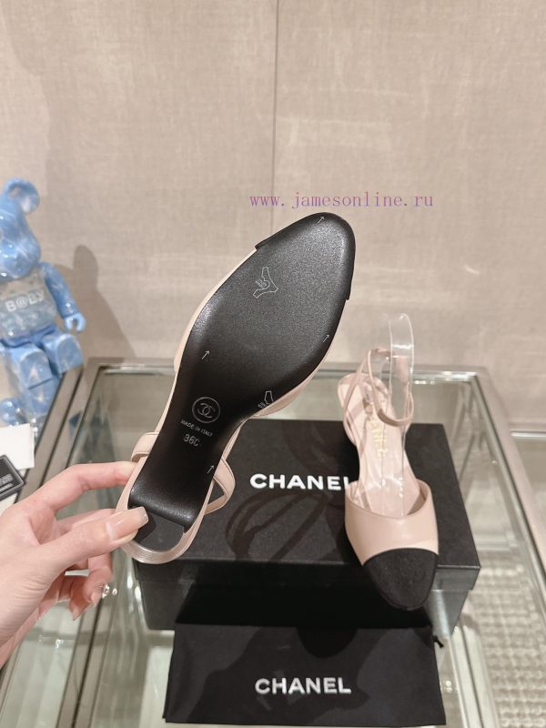 -24Ss spring/summer new Chanel kitten heel with buckle strap sandalsI really don't have any 8omei1hb - Image 10