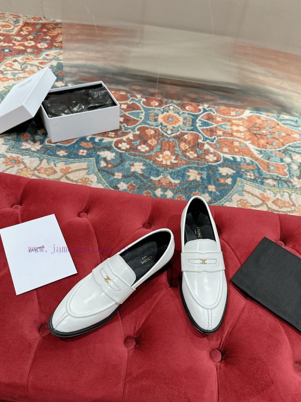 ️ CELINE Sillin Lefu shoes Caesar door buckle series casual small leather shoes are super suyn79oob4 - Image 4